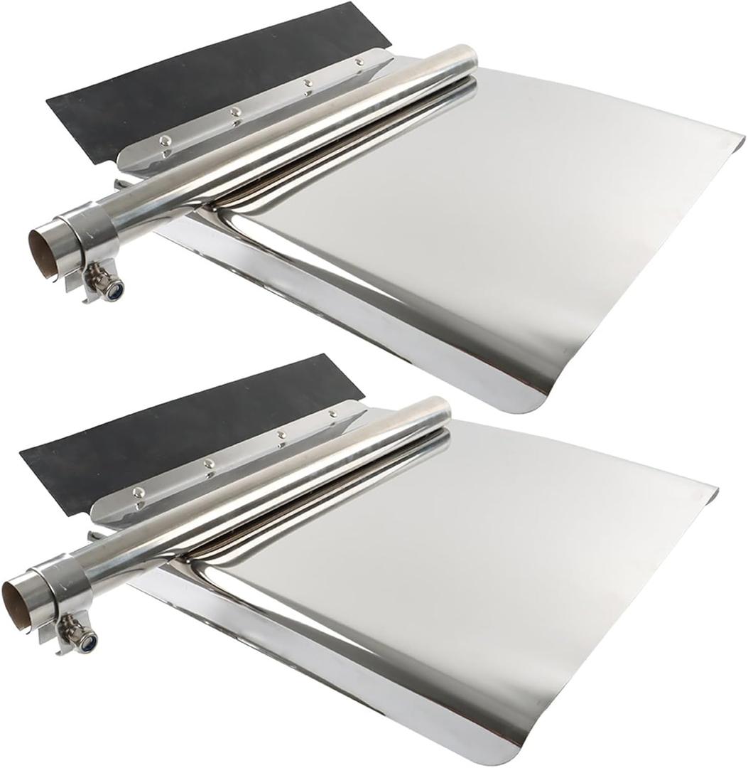 24 in x 24 in Stainless Steel Quarter Mud Flap Set Replacement for Semi Truck