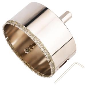 4-1/2"(115mm) Diamond Hole Saw, Glass Hole Saw with Guiding Drill Bit for Glass Ceramic Marble Porcelain Tile Granite Quartz Gemstone