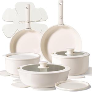 CAROTE Ceramic Cookware Sets, Pots and Pans Set Non Stick Non Toxic, Induction Cookware, kitchen cookware sets, Pots Set for Healthy Coooking 