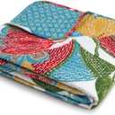 Lush Decor Layla Throw Blanket, 60 x 50, Orange & Blue