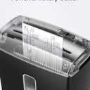 Locksworth 8-Sheet Micro Cut Paper Shredder P-4 High Security for Home Office Use with Handle, Shreds Credit Card/Staple 4 Gallons(Black) Visual Window Wastebasket