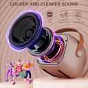 Mini Karaoke Machine, Portable Bluetooth Karaoke Speaker with 2 Wireless Microphones and Party Lights for Kids and Adults, Birthday Gifts for Girls Boys Family Home Party (Rose Gold)