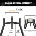 SHAINFUN Raised Dog Bowl Stand for Large Dogs 11" Height Adjustable Width 7-10.6" Single Tall Elevated Dog Bowls Stand, Food & Water Feeder Holder for Large Breeds (Bowl Not Included)