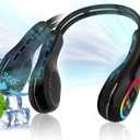 VEKK Portable Neck Fan 360 Wind Direction Adjustment Bladeless Neck Fan, 6000 mAh Battery Operated Wearable Personal Fan, Flexible Cooling Fan for Outdoor & Indoor Activities and Travel (black)