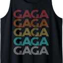 Retro Vintage Gaga Tank Top (Small, Black)