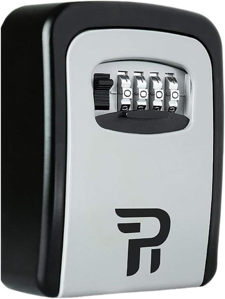 RUDY RUN Key Lock Box for Outside - Wall Mount Combination Lockbox for House Keys Outdoor (Large)
