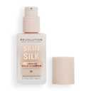 Revolution Skin Silk Radiant Satin Serum Foundation, Lightweight, Buildable Coverage with Hydrating Hyaluronic Acid for a Natural Finish, Vegan & Cruelty-Free, F2 Fair Skin Tones, 0.77 fl oz