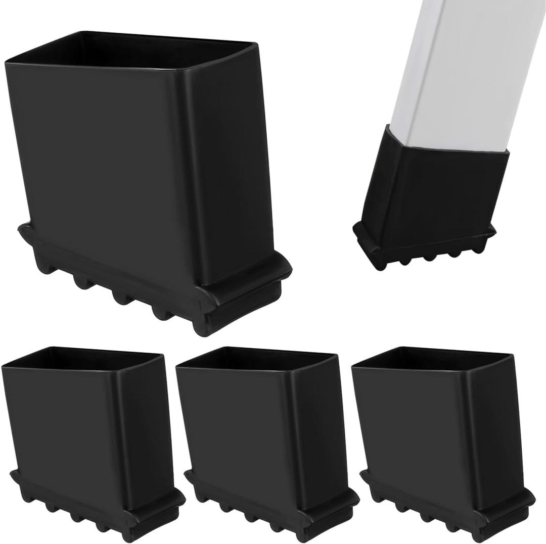Cabilock 4pcs Ladder Foot Cover Werner Step Ladder Step Feet Covers Trampoline Folding Foot Extension Parts Leg Covers Rubber Mask Square