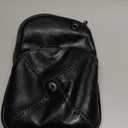 Genuine Leather Small Sling Bag for Women Crossbody Purse Handmade Hiking Daypack Retro Shoulder Backpack Vintage Chest Bags (Black)