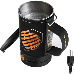 Electric Kettle, 120V Portable Water Boiler for Coffee & Tea, 304 Stainless Steel Mini Tea Kettle, 500W Fast Boiling Water with Auto Shut-Off, Camping & Travel Essentials