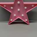 LED Marquee Star Signs Night Lights, Battery Operated Star Shaped Desk Table Lamp for Kids, Baby, Child, Girl Gift, Nursery Room, Wall Decor-Star(Pink)