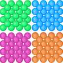 Hanaive 100 Pack Table Tennis Balls Multi Colored 40mm Plastic Balls Bulk Washable Small Game for Carnival Pool Games, Party Decoration Pet Toy