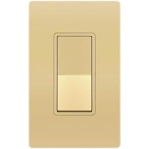 ENERLITES Elite Series Decorator Switch with Screwless Wall Plate, Paddle Light Switch, 3-Way or Single Pole, 3 Wire, Grounding Screw, Residential Grade, 15A 120V, UL listed, 93150-GDWP