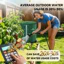132 Gallon/500L Collapsible RainWater Collection Barrel,Water Tank&Reinforced with 2mm Frame Portable Rain Catcher,Includes Quick-Connect Tap&Sprinkler,Heavy Duty 0.6mm PVC for Long-Lasting Use,Green
