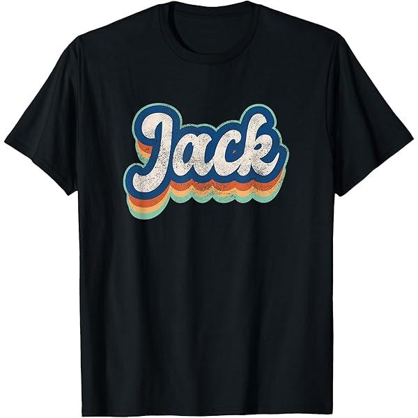 Jack First Name Boy Vintage Style 70s 80s Personalized T-Shirt, Size M