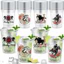 M AMFEOV Derby Plastic Cups Bulk, 48 Pcs Derby Mint Julep Cups for Derby Party Supplies, 16oz Horse Racing Party Decorations Supplies, Plastic Derby Cup for Horse Racing Party Decor
