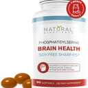 Soy Free Phosphatidylserine 100mg - Phosphatidylserine Supplement from Sunflower Lecithin, Patented Sharp PS100, Brain Health, Memory Aid, Cortisol Control, Mental Sharpness, Non GMO, 90 Softgels
