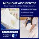 Peelaways Incontinence Bed Sheets & Waterproof Mattress Protector 5-Layer Disposable Fitted Sheets for Elderly, Caregivers & Bedwetting | Soft, Breathable, Leak-Proof | Queen 80"x60"x12"