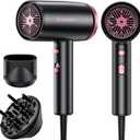 Ionic High Speed Hair Dryer | Professional Ultra-Fast Drying Hairdryer for Women with Diffuser&| 350M Negative Ions|Compact and Lightweight Blow Dryer for All Hair Types and Travel/Business
