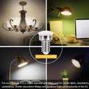 E12 LED Candelabra Light Bulbs 5W, Set of 6 Color Changing Candle Bulbs,Small Base B11 40W Incandescent Equivalent, 560 Lumen, RGB + 5700K Cool White, 12 Colors, 2 Modes, Timer, Remote Control