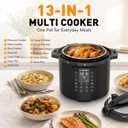 CARORI 8QT Electric Pressure Cooker, 13-in-1 Multi-Cooker,Stainless Steel