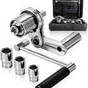 Gickbusus Torque Multiplier Wrench 1:16, Heavy Duty Lug Nut Remover Tool Set with 17mm 19mm 21mm Sockets, 1/2" Drive Labor Saving Tire Removal Tool for Tire Repair