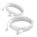2 Pack Car Carplay Cable for iPhone 15/iPhone 16 16e 15 Pro Max 15 Plus Carplay USB A to USB Type C Cord,iPad USB C Cable iPad 10th Gen, Galaxy Note 10 S10,LG Phone Charger Charging Data Transfer Cord (3 Feet, White)