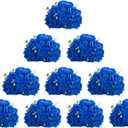 BLOSMON Artificial Flower Balls Wedding Centerpieces 10pcs 11.8" Royal Blue Fake Flowers Rose Hydrangea Ball Arrangement Center Pieces for Table Silk Floral Bouquet for Wedding Party Home Decor