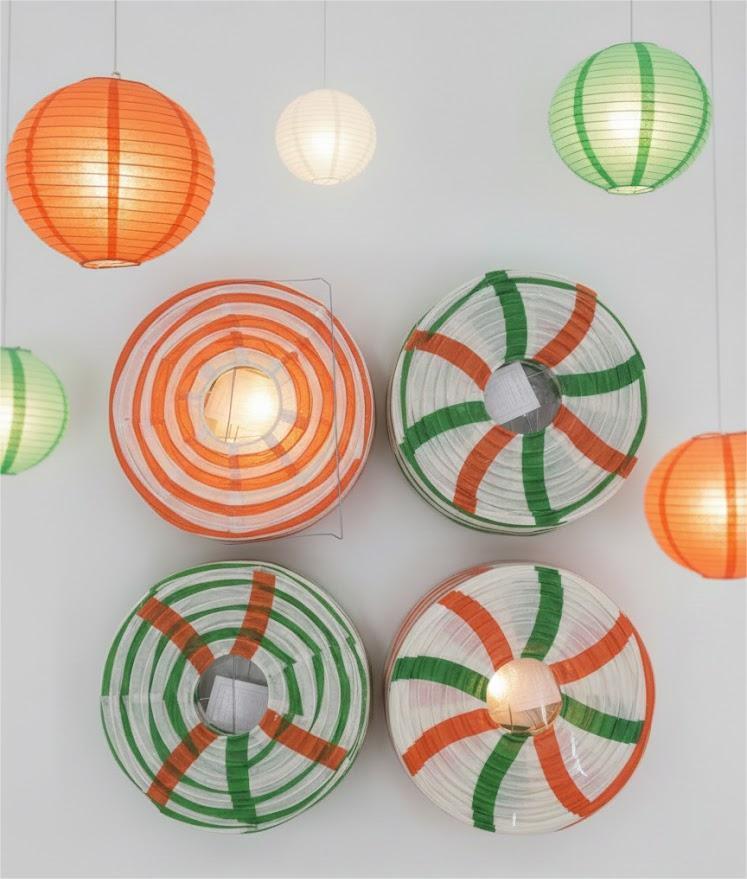 10 Inch Peach Paper lanterns, Chinese Japanese Lanterns Bridal Shower Wedding Birthday Party Supplies(Set of 8, Multicolor)