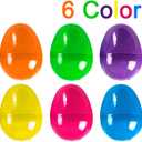 100 Pack Bulk Easter Eggs, Plastic Easter Eggs Assortment - 2.4" Bright Colors Easter Eggs For Filling Candy Treats, Easter Party Favor, Easter Eggs Hunt Easter Basket Stuffers Fillers