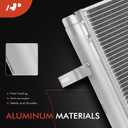 A-Premium Air Conditioning A/C Condenser Compatible with Ford Edge 2007-2010 & Lincoln MKX 2007-2011, 3.5L 3.7L, Replace# 7T4Z19708A