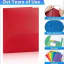 6 Pack Plastic Folders with Pockets, 6 Assorted Colors, 2 Pocket Folders for Documents, Heavy Duty Poly Pocket Folders with Business Card Slot, File Folders for Office School Home Organization