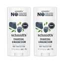 Schmidt's Aluminum-Free Vegan Deodorant Charcoal & Magnesium with 48 Hour Odor Protection, 2 Count for Women and Men, Natural Ingredients, Cruelty-Free, 2.65 oz, Pack of 2
