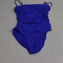 Eomenie One Piece Swimsuit for Women Tummy Control Ruched Bathing Suit Square Neck Swim Suit (X-Large, Royal Blue)