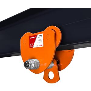 YATOINTO 1100LBS Beam Trolley, 0.5 Ton Capacity 4 Wheels Push Manual Trolley, I Beam Trolley Heavy Duty, Dual Track Rollers for I Beams & Chain Hoists Lifting