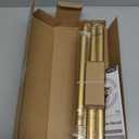 YNL Gold Shower Curtain Rod 32-80 Inch(2.7-6.6ft), Non Slip, Never Rust, No Drill Stainless Steel Spring Tension Shower Rod, Telescoping Curtain Rod for Bathroom Window Living Room