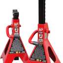 BIG RED T42202 Torin Steel Jack Stands: 2 Ton (4,000 lb) Capacity, Red, 1 Pair