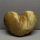 AELS Heart Shaped Pillow, 20 Inches Heart Decorative Throw Pillows, Velvet Love Cute Pillows, Valentines Day Decorations, Wedding Decor, Living Room Bedroom Nursery Decor, Golden (Large (Pack of 1))