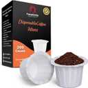 Disposable Coffee Filters, 120 Count K Cup Coffee Filters Disposable for Keurig Single Cup, Compatible with All Reusable K Cups for Keurig, White