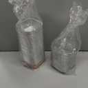 Skylety 100 Pcs 5 oz Mini Square Baking Pan with Lid Aluminum Foil Cupcake Pan Brownie Baking Cup Disposable Ramekins Individual Tin Dessert Containers for Kitchen, Food Grade Material(Champagne)