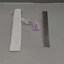 Replacement Straws for 40oz Tumblers,Metal Straws Reusable Compatible with Stanley 40oz Cup, 40 oz Tumbler Straw,4 Pack 12" Extra Long,3" Wide, Stainless Steel Straws with Silicone Tips and Brush