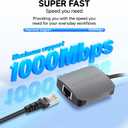 PEPPER JOBS USB C to Ethernet Adapter, Gigabit Ethernet Adapter to USB 3.0 Type-C Ethernet Network Adapter, Portable Thunderbolt Adapter, Laptop USB C Hub forMacBook Air/Pro, XPS, USB-C Device