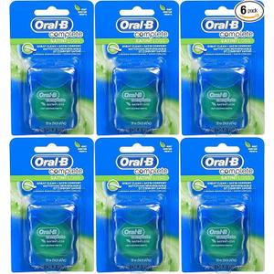 OralB 54 Yards Floss Satin Mint (6 Pieces)