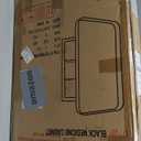 17" x 25" Black Bathroom Medicine Cabinet with Mirror, Recessed Medicine Cabinet with Round Corner & Aluminum Alloy Framed, Surface Mount Storage Cabinet for Bathroom | 2 Adjustable Glass Shelves