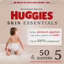 Huggies Size 5 Diapers, Skin Essentials Baby Diapers, Size 5 (27+ lbs), 50 Count
