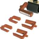 iPrimio No Lift Wheel Stoppers for Rolling Furniture - Bed and Furniture Stopper - Requires No Lifting of Bed - Keeps Bed and Furniture from Sliding Bed Caster Stopper - Solid Rubber (4 Pack, Brown)