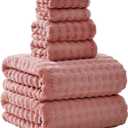 Oversized Bath Towels 40x80 Inches Extra Large Bath Sheets for Adults Thick Super Soft Quick Dry Highly Absobent Microfiber Shower Towels (Pink, 6PCS)
