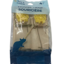 (Pack of 8) Key & Castle Metal Pedal Mouse Trap Sourciere Disposable Reusable