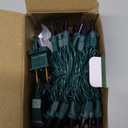 woohaha Outdoor Halloween Lights, 2PACK 13ft 50 Count Incandescent Blubs & Green Wire Mini Lights, 120V High-Voltage Connectable Light String, for Indoor Patio Garden Tree Party Decoration, Purple