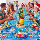 Vesici 452 Pcs Summer Christmas Tropical Hawaiian Party Decorations for 50